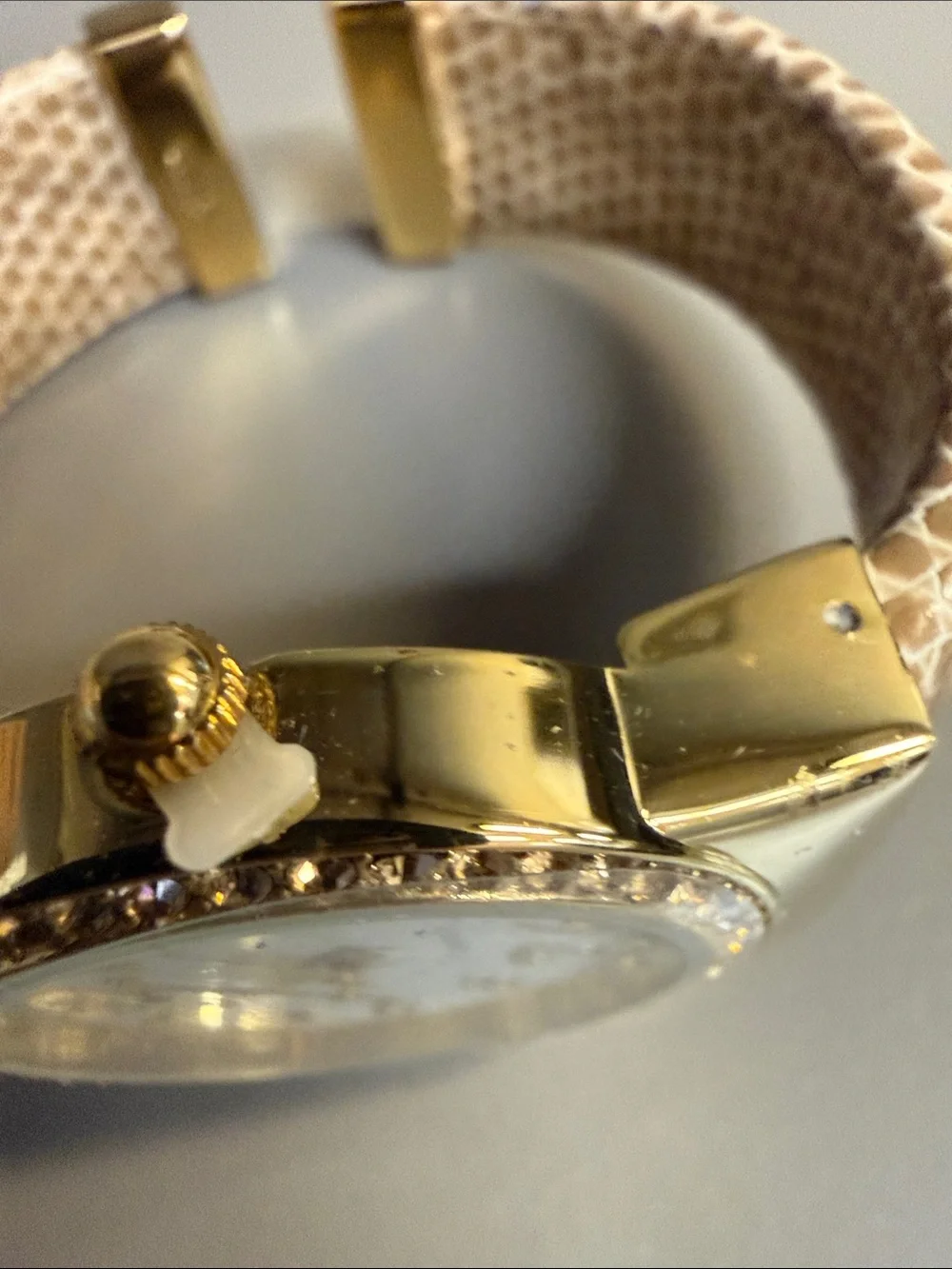 Avon Color Burst Cuff Watch Champagne New In Box Vintage 2007